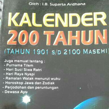 

buku Kalender 200 Tahun