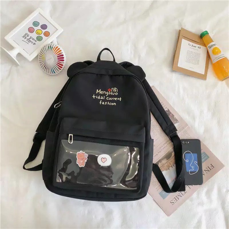 Promo Tas Sekolah Kekinian!! Tas Ransel Mika Telinga Banyak / Tas Ransel Wanita / Tas Ransel Backpack Sekolah HIYA