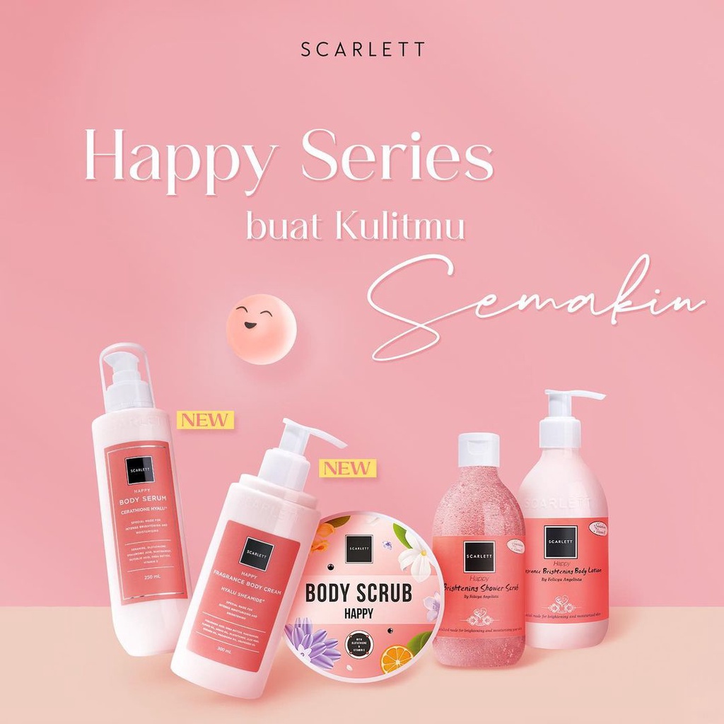 ❄️MATCHA❄️SCARLETT WHITENING HAPPY SERIES - HAPPY BODY CARE BPOM ORIGINAL