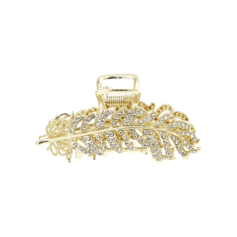 Jepit Rambut Bentuk Bunga Dan Daun Aksen Mutiara Bahan Alloy Untuk Wanita