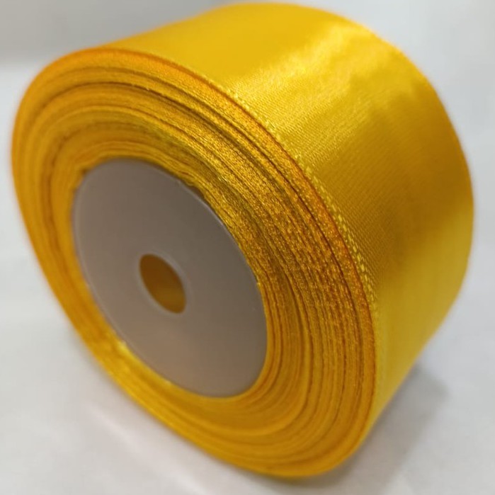 

Pita satin kuning 2 inch / 5 cm Per roll