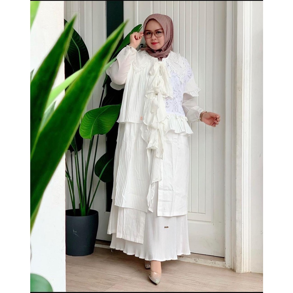 Pakaian branded wanita ,DRESS muslimah Sheina outer by DFR_cloth