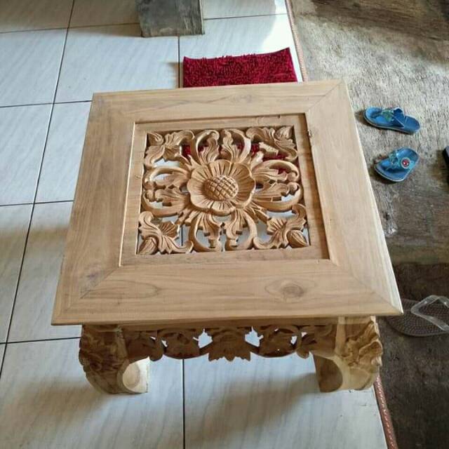 Puk ukir jati mentah