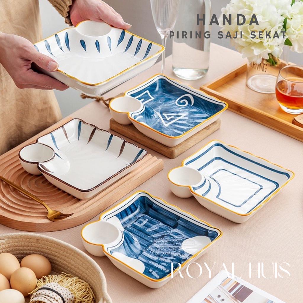 Piring Makan & Piring Saji KEramik Japan Series Elegan Tahan Panas Microwave Set / Piring Set Jepang