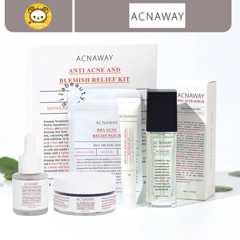 ACNAWAY Anti Acne and Blemish Relief Kit Acne Cream & Acne Patch Original | fix acne serum | baby sk
