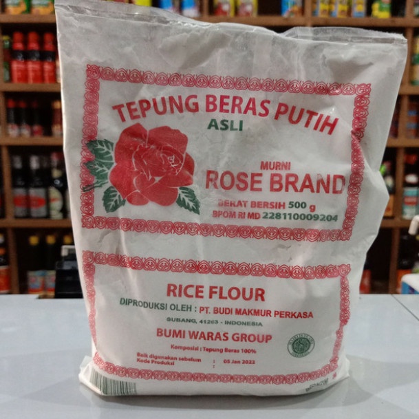 

Ketan-Beras-Tepung- Tepung Beras Putih Rose Brand 500Gram -Tepung-Beras-Ketan.