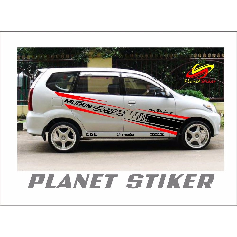 PROMO STICKER CUTTING STIKER MOBIL AVANZA XENIA MOTIF SPORT RACING MUGEN KUALITAS BANYAK BONUS Shopee Indonesia