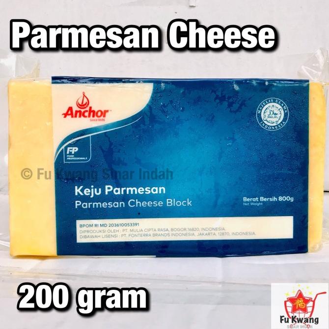 

(BISA COD) Anchor Parmesan Cheese Block Keju Parmesan Blok 200 gram NEW Kode 1184