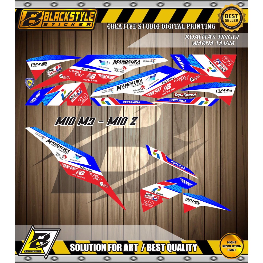 STIKER MANDALIKA MIO M3 FI NEW STIKER ALL MIO M3 VARIASI RACING STIKER MOTOR M3/ MANDALIKA MIO M3 / 