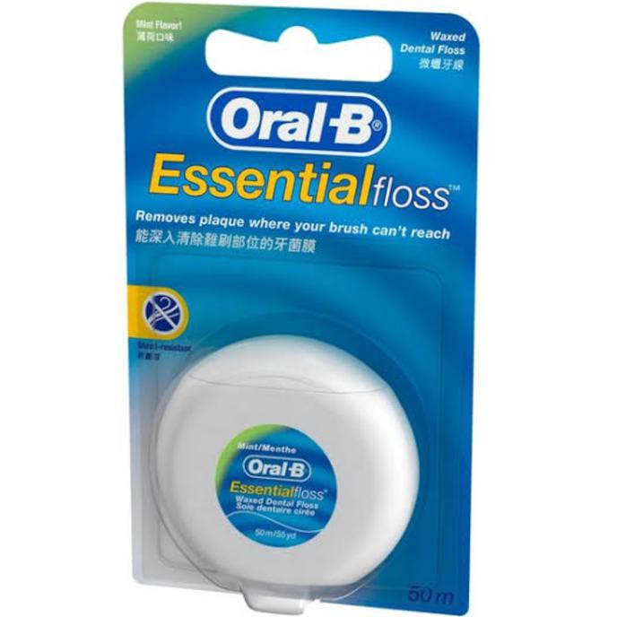 ORAL B DENTAL FLOSS 50M / BENANG GIGI ORAL-B / ORAL B ESSENTIAL FLOSS TERBATAS