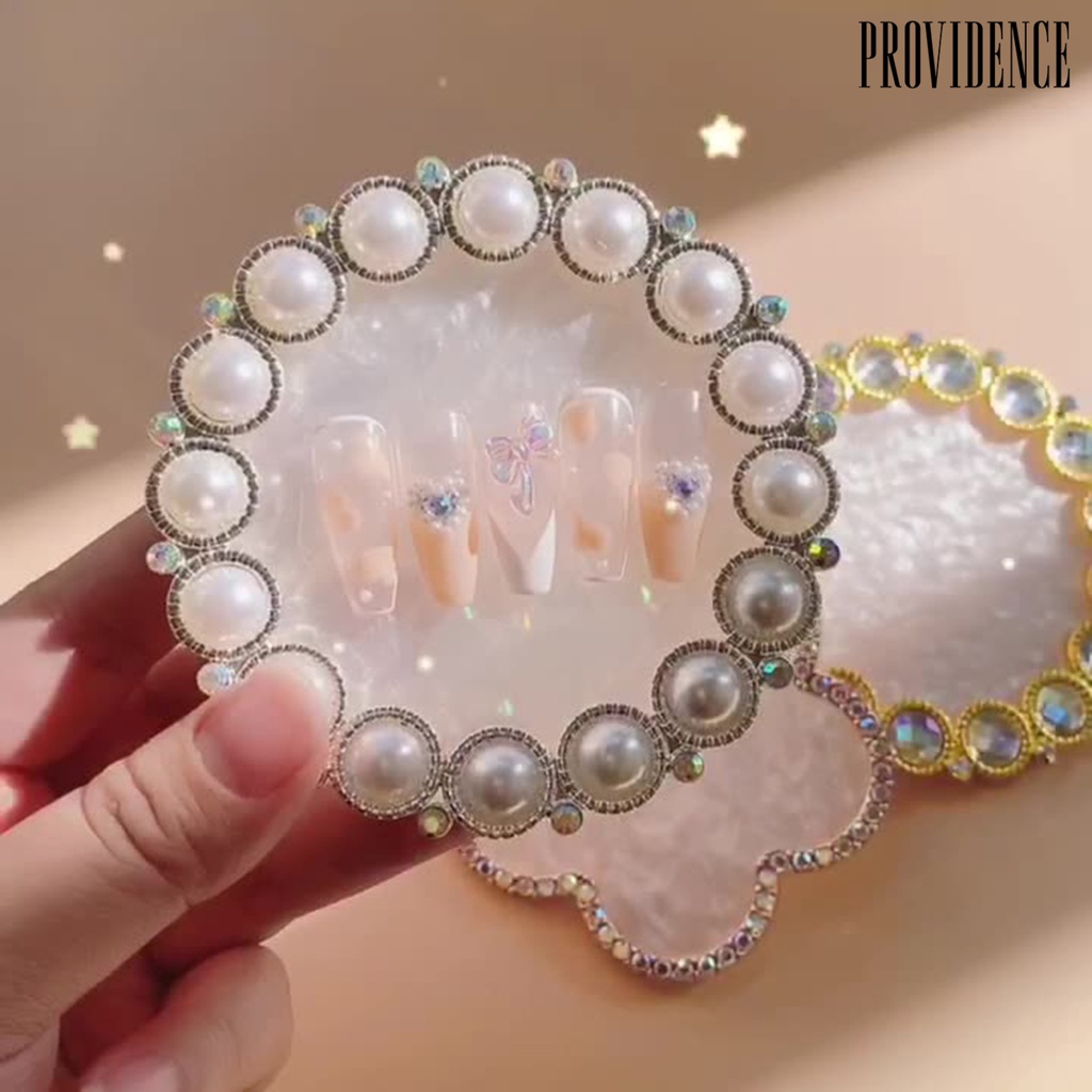 Providence Plat Metal Desain Bunga Hias Mutiara Untuk Dekorasi Nail Art