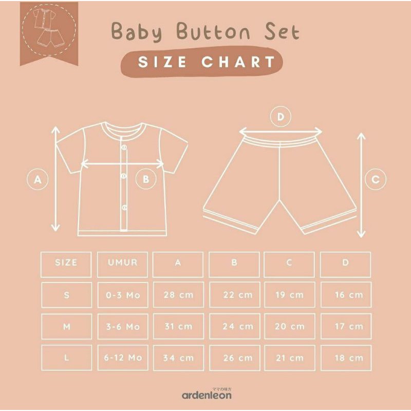 ardenleon baby button set