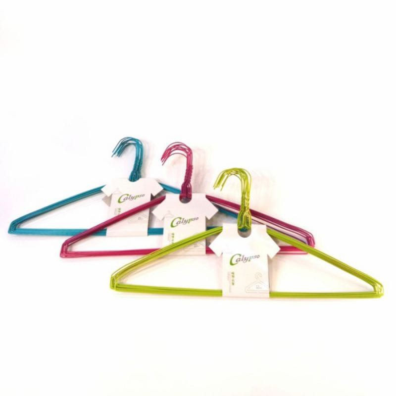 Calypso Hanger Baju Besi Multifungsi Warna Warni Murah 1 Pak Isi 10pcs