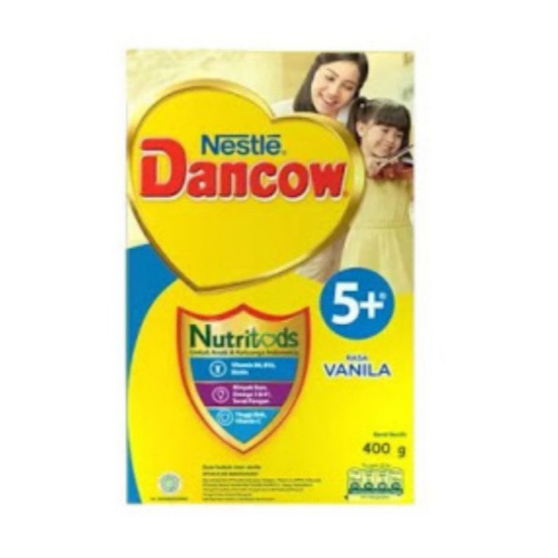 DANCOW 5+ 400GR VANILA COKLAT MADU SUSU ANAK 5 TAHUN