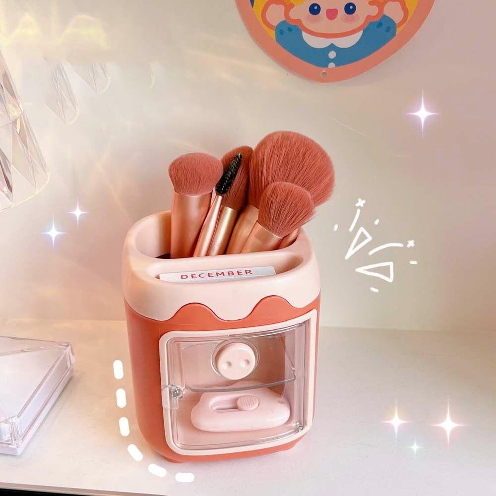 Lanfy Piggy Pen Holder Kartun Multifungsi Siswa Alat Tulis Perlengkapan Sekolah Make up Brush Stand Kapasitas Besar Tempat Penyimpanan Kuas Kosmetik