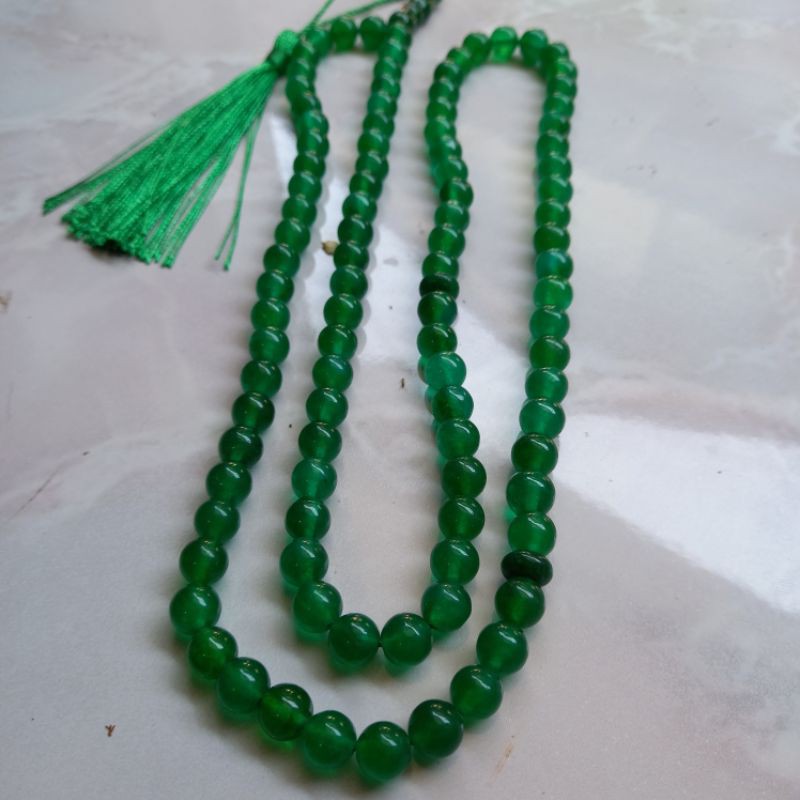 Tasbih batu 8mm tasbih batu giok hijau asli tasbih batu giok original tasbih giok langka
