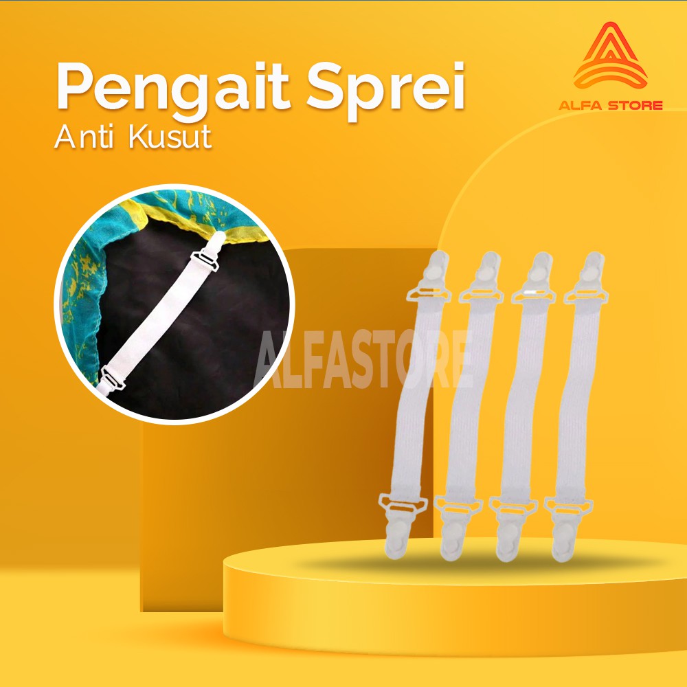 Penjepit Sprei Pengait Seprei Kaitan Kait Karet Ujung Sprei