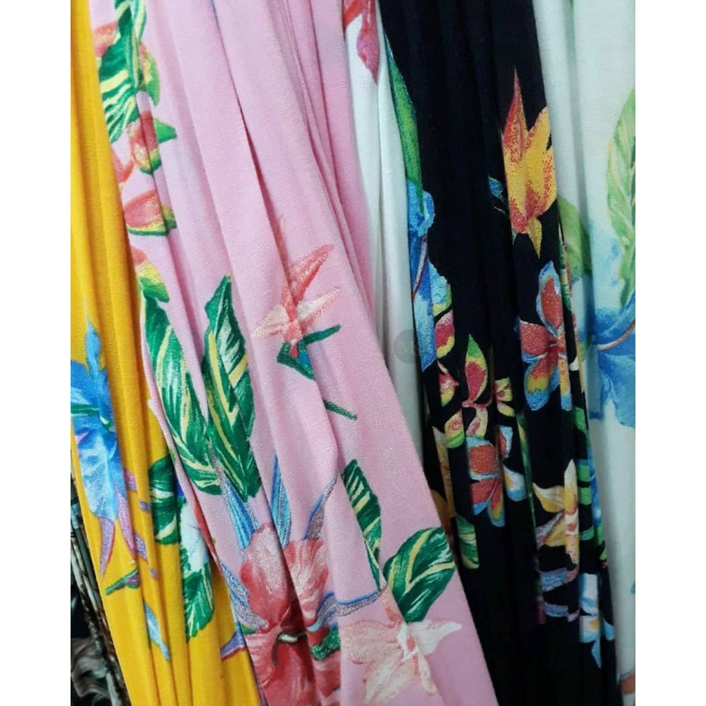 Kain Rayon Motif Bunga Meteran Konveksi Baju Tidur Daster Baju Rumahan