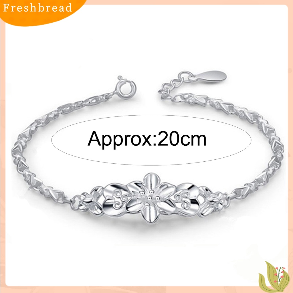 Terlaris Women Flower All-match Chain Adjustable Elegant Bangle Bracelet Jewelry Accessory for Valentine Day