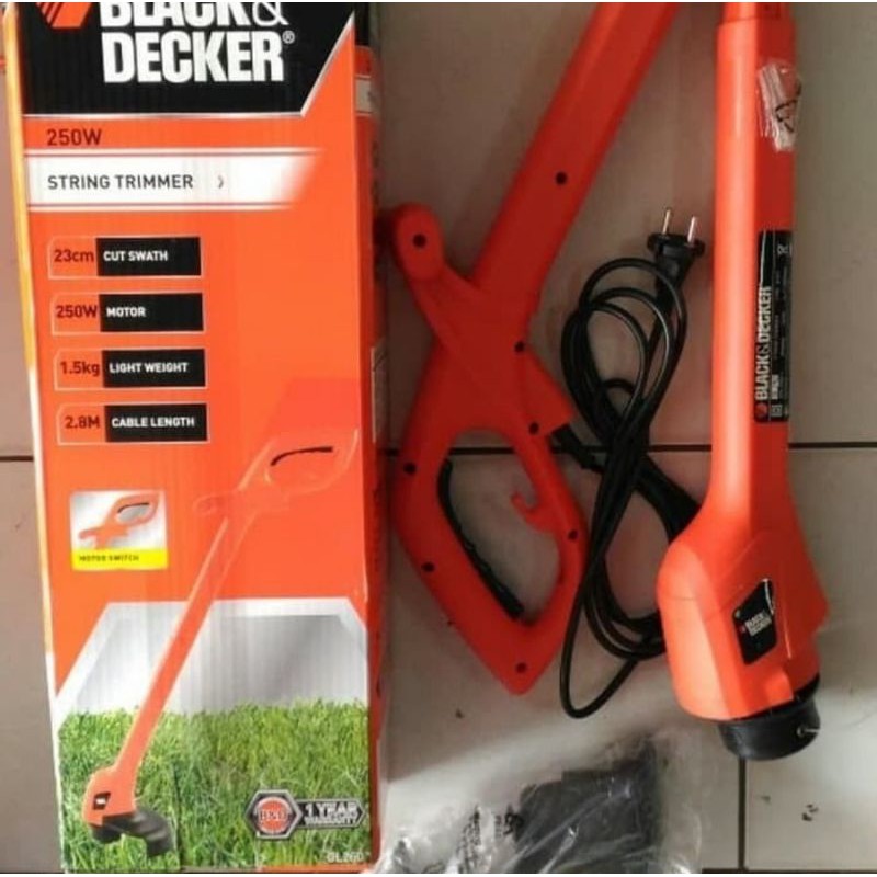 Mesin potong rumput listrik string Trimmer GL 260 BLACK &amp; DECKER 250watt