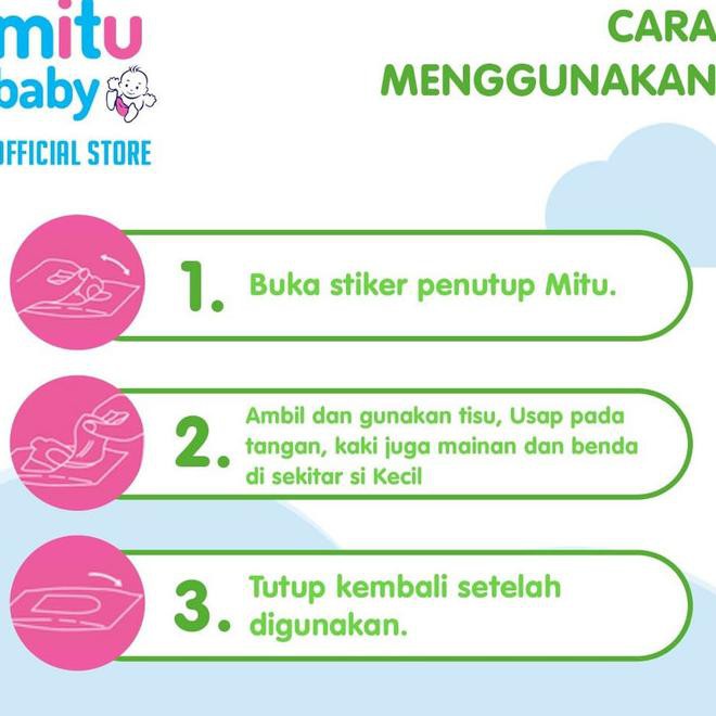Tisu Basah Mitu Baby Antiseptik 50'S - 2Pcs