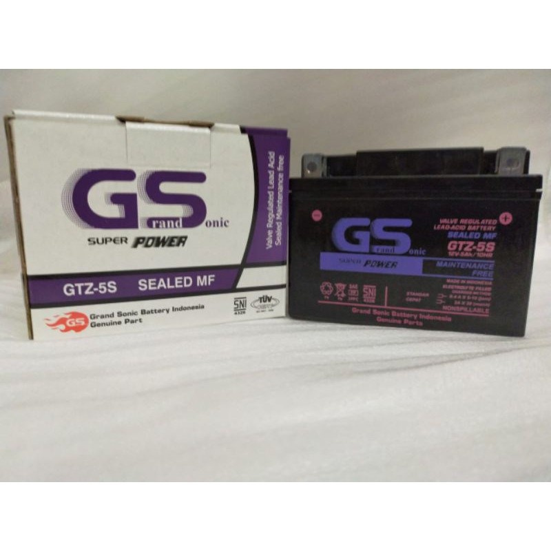 Aki GS GTZ-5S  beat f1, vario, revo, megapro, cb150, mio soul gt, mio j, mx new, vixion, byson, r15