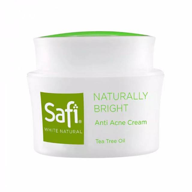 SAFI White Natural Tea Tree Oil Anti Acne Cream tersedia ukuran 20g dan 40g