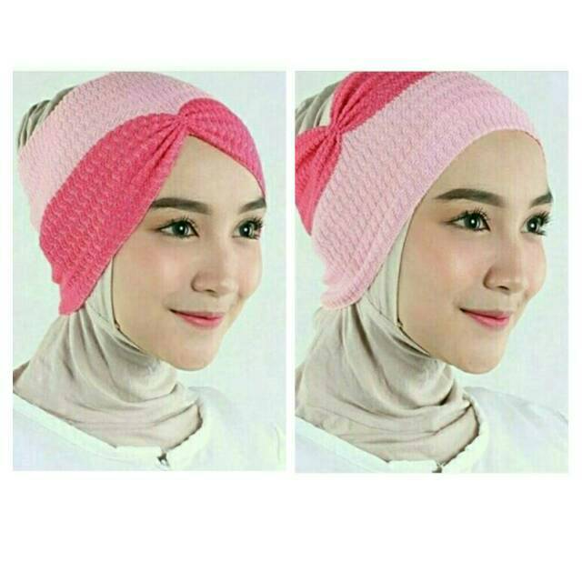 BANDANA RAJUT 2 WARNA SERUT  | Bandana Zigzag | Bandana Risty 2 Tone