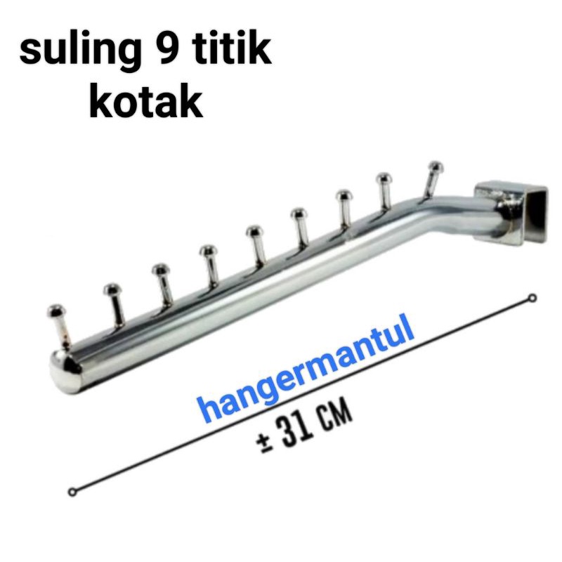 Hanger suling kotak 9 tekuk untuk pipa kotak