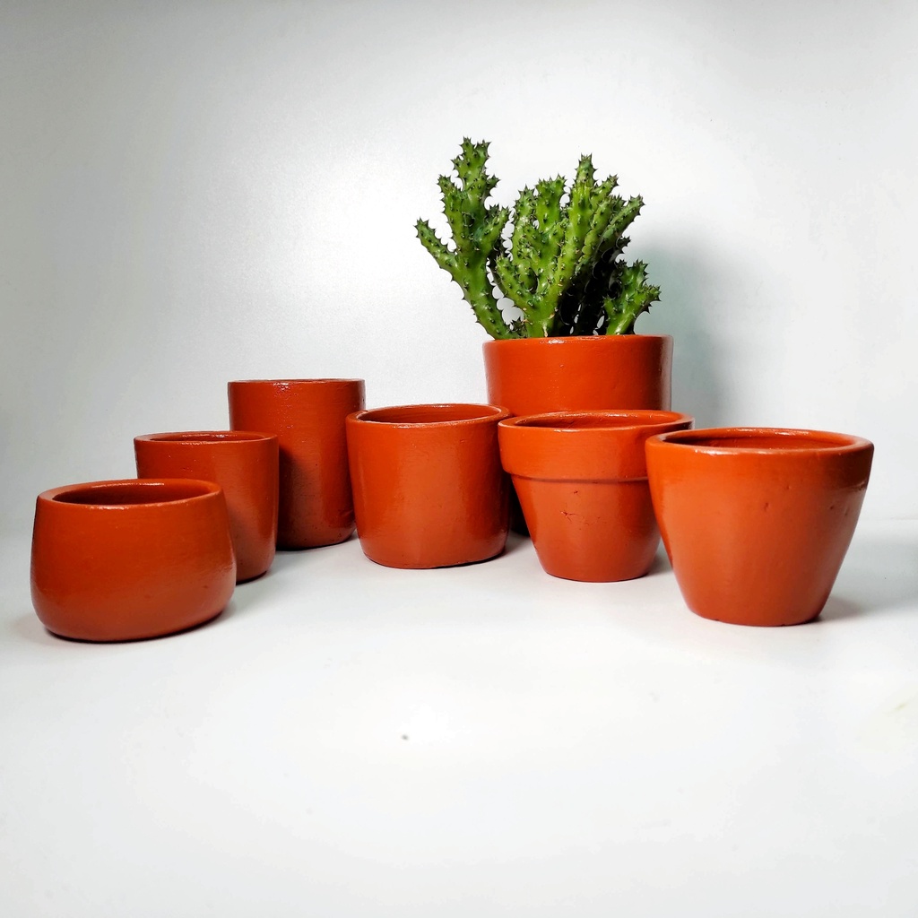 POT GERABAH TANAH LIAT UNTUK POT KAKTUS KECIL ATAU SUKULEN, POT TANAH LIAT DIAMETER 6 7 8 9, POT GER