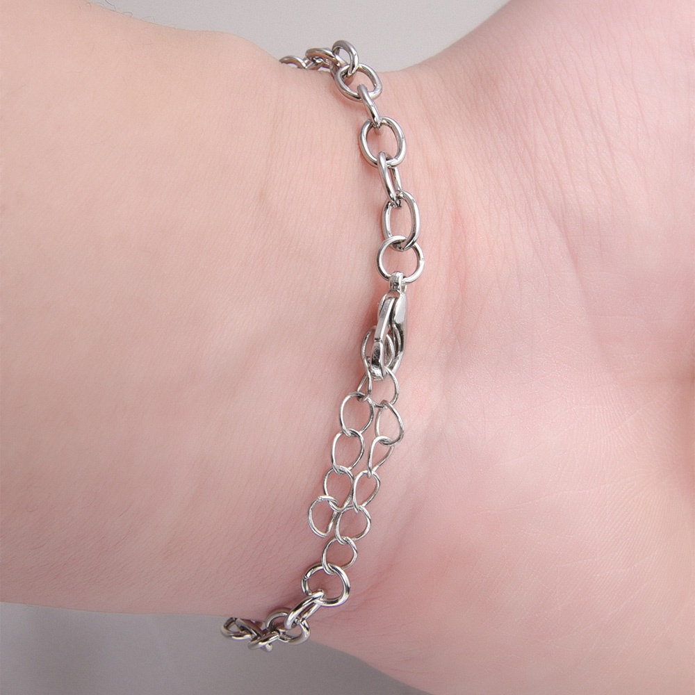 Gelang Tangan Alloy Silver Wanita Desain Beruang Simple Adjustable Kualitas Tinggi