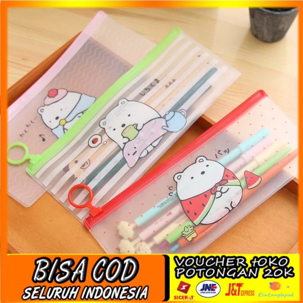 

Tempat Pensil Transparan Sumikko Gurashi / Tempat Kosmetik Termurah