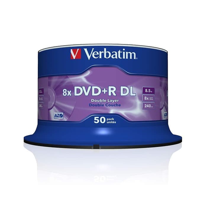 Verbatim DL Matt Silver DVD+R 8x 43758 50 pack