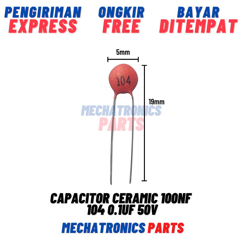 CAPACITOR CERAMIC KAPASITOR KERAMIK 100NF 104 0 1uF 50V