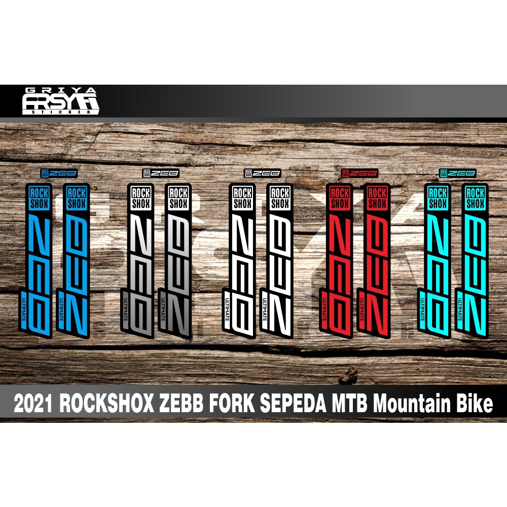 Decal Sticker Sepeda ROCKSHOX 2021 ZEB ULTIMATE Fork stiker sepeda MTB