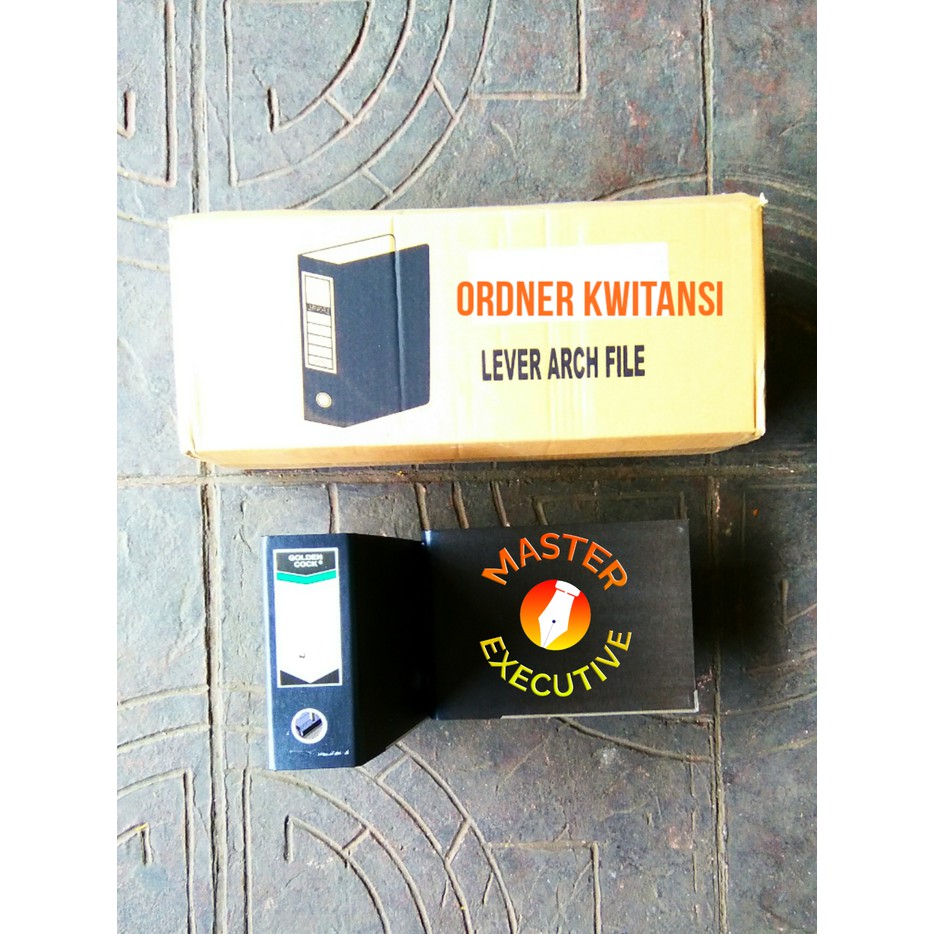 

GoldenCock Ordner Kwitansi Hitam / Black Lever Arch File 2 Rings 75 mm