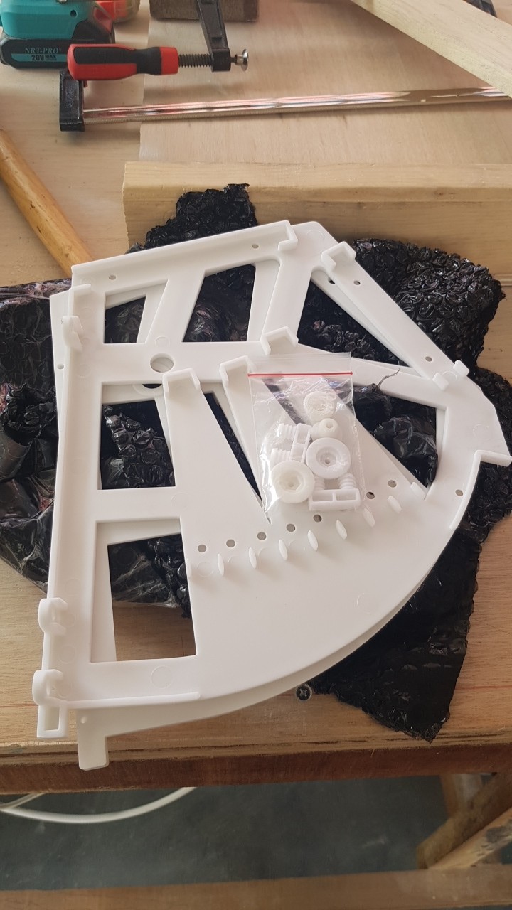 Bracket Fitting Engsel / Rel Lemari Rak Sepatu Putar 3 Tiga Susun Sekat Plastik