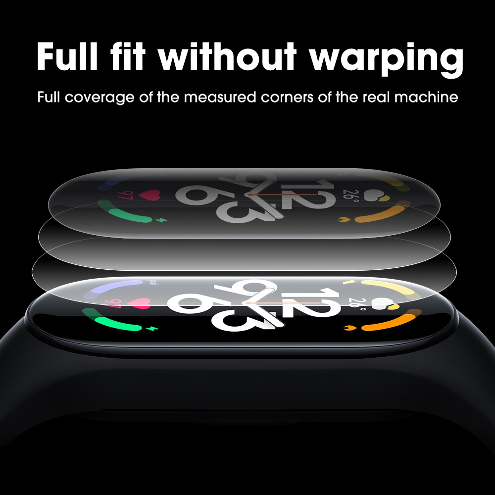 1pc Film Hydrogel Pelindung Layar Smartwatch Anti Gores / Getar Untuk Xiaomi Mi Band 7 / 7 NFC
