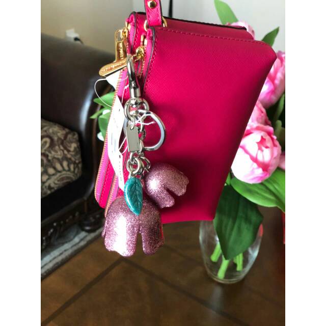 Coach gantungan tas/kunci flower