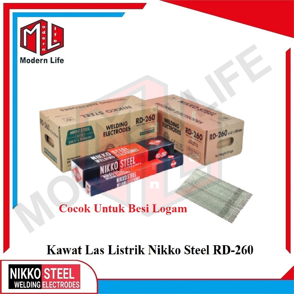 Nikko RD 260 Kawat Las Listrik / Elektroda size 2.6x350mm 1KG ORIGINAL