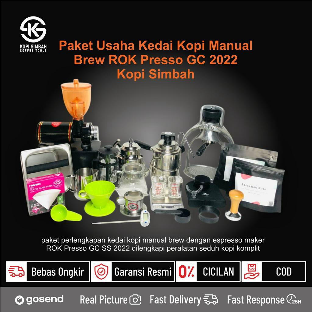 Paket Usaha Kedai MANUALBREW ROK Presso New GC SS Mesin Alat Seduh Pembuat Kopi Manual Brew Cafe