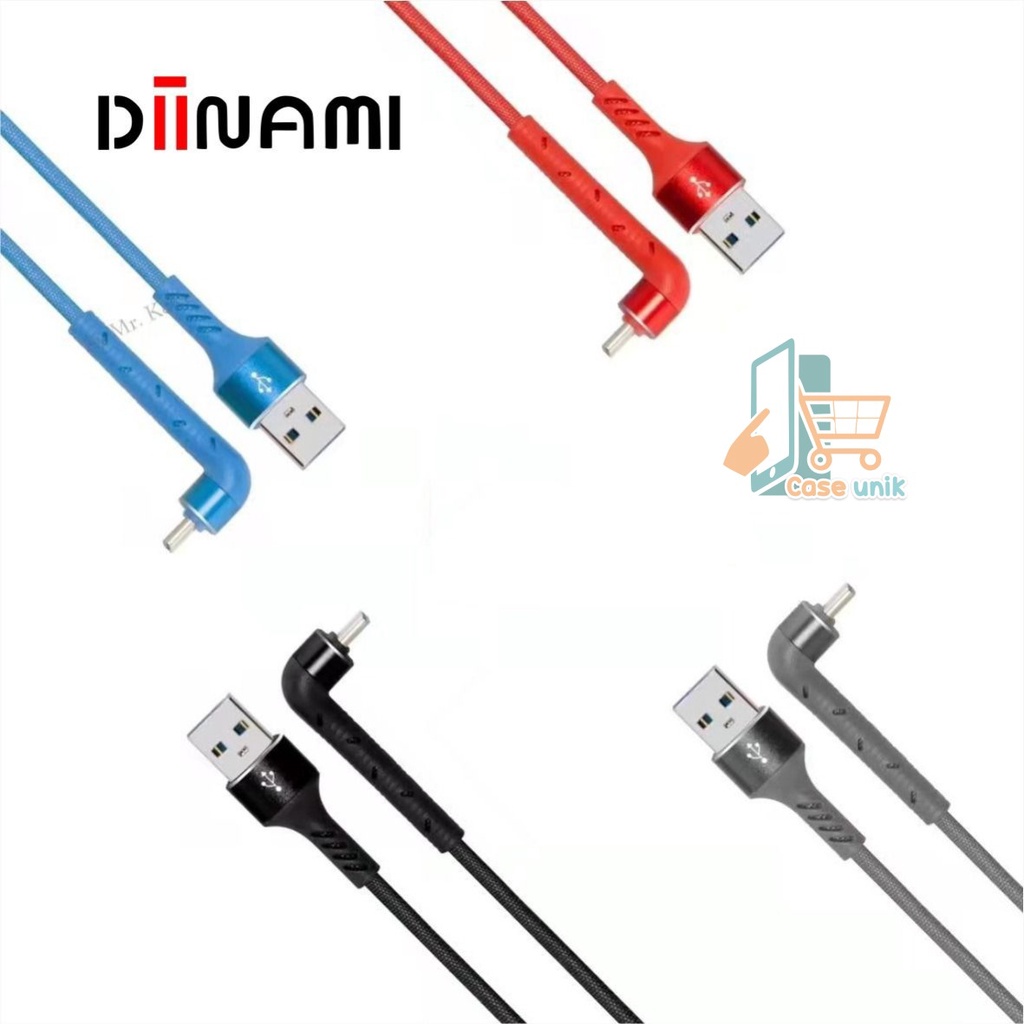 DIINAMI M18 kabel Cable Data GAMING fast Charging Kabel Data Micro, iphone , tipe c USB QC3.0 3 Amper bahan tebal  CS4009