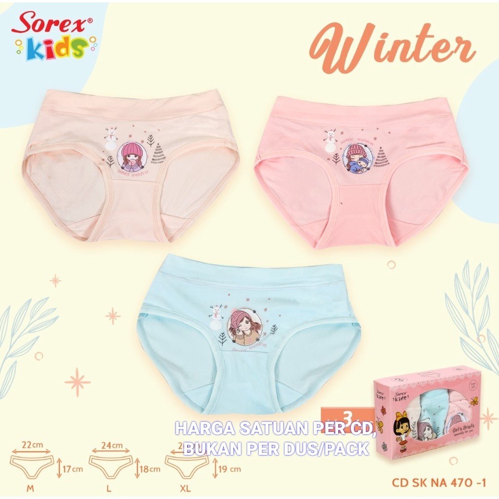 SOREX KIDS GIRL SK NA403 NA470 NA450 - CD CELANA DALAM SEGITIGA ANAK CEWEK PEREMPUAN
