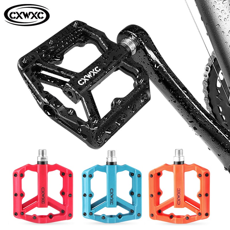 Flat Mtb Pedals Nylon Bicycle Pedal Bike Platform 3 Sealed Bearings Pedals Shopee Indonesia