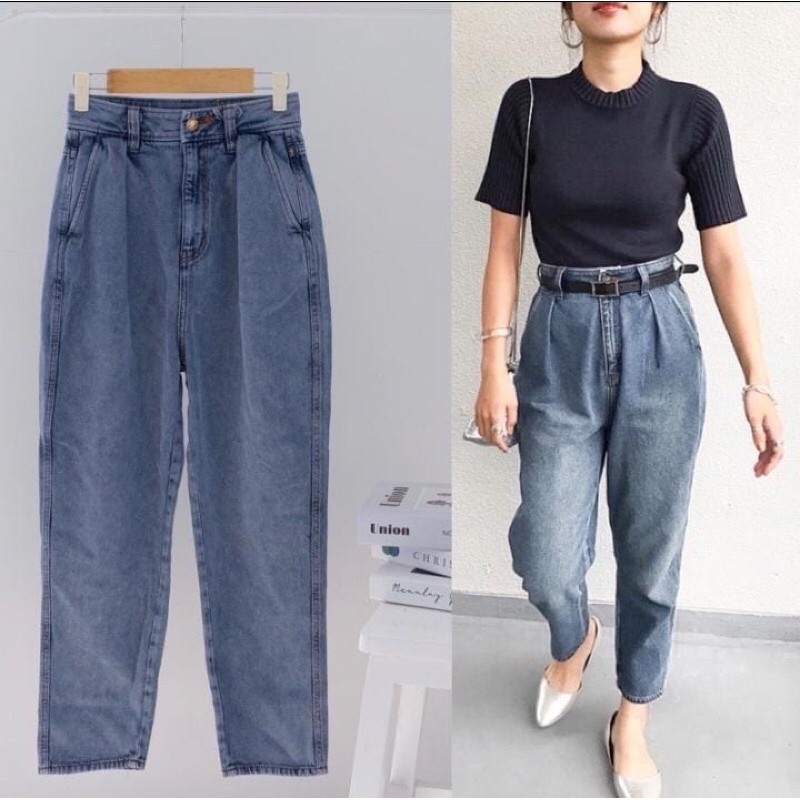 GU Uniqlo Baggy Boyfriend Jeans