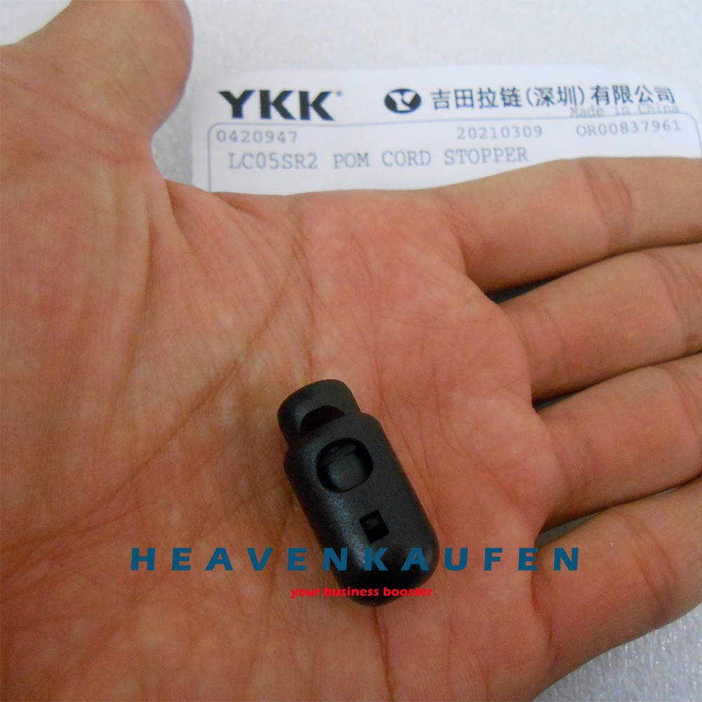 Stopper Tali / Cord Stopper YKK Poly Acetal POM Model Botol Warna Hitam Type B