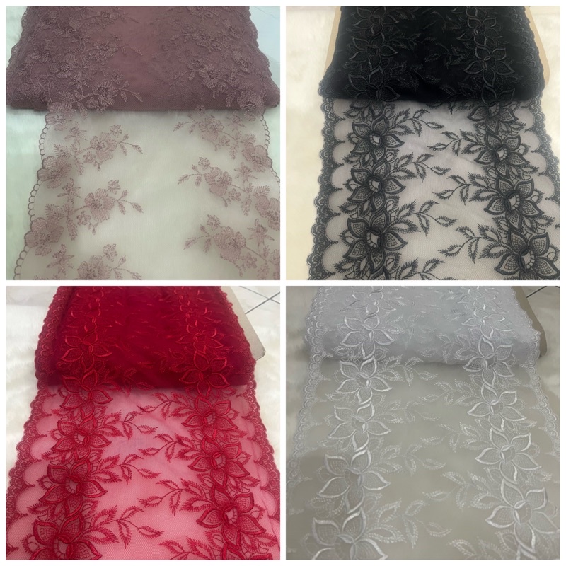 renda tile premium lebar 22-25cm harga (per 50cm)