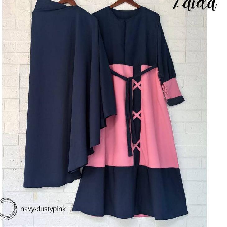 2021✔ Gamis jumbo terbaru ld 100 110 120 130 140 Zaida Set Khimar Ukuran Jumbo L XL XXL XXXL 4XL