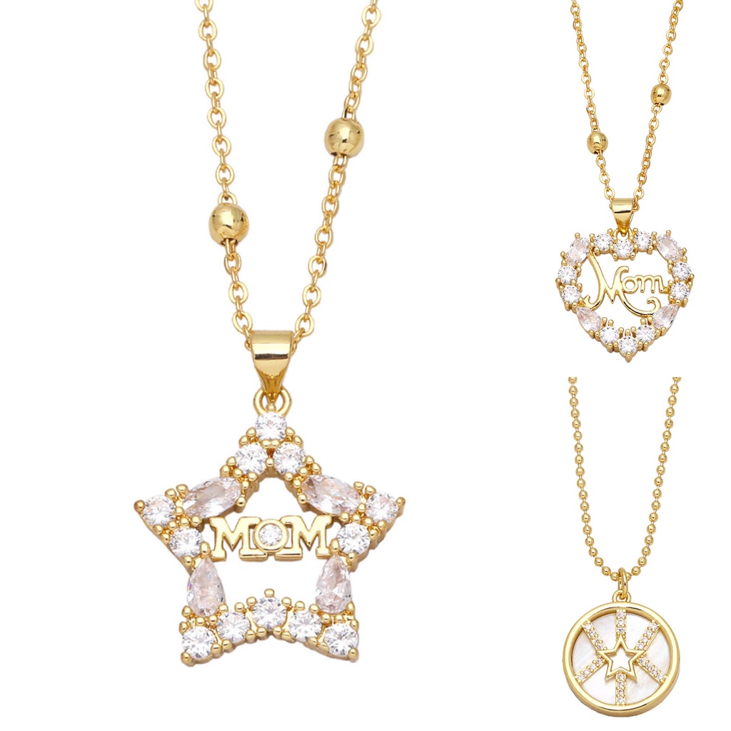 Hu Hu Hu Hu Hu Alat Bantu Pasang Kacamata♡ Kalung Electroplating Bentuk Bintang Aksen Berlian Imitasi Tahan Lama Untuk Wanita