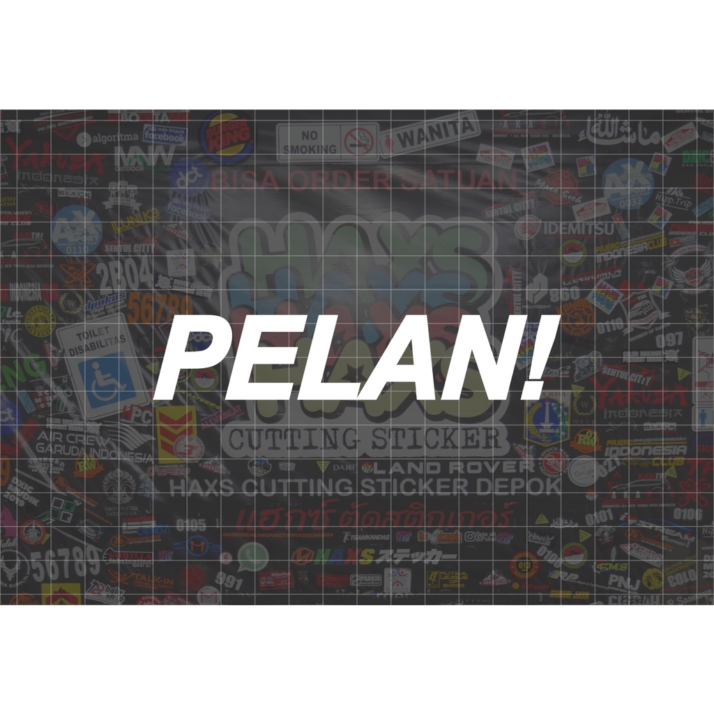 Cutting Sticker Pelan! Ukuran 12 Cm Untuk Motor dan Mobil